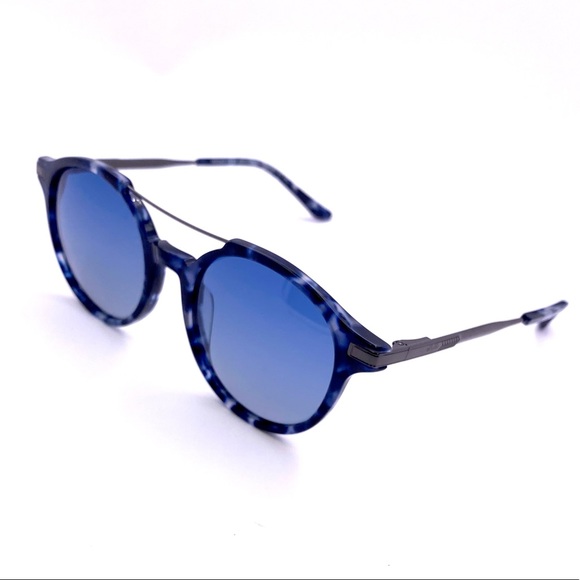 Versace 1969 Round Acetate Sunglasses - Polarized lens Metal Bridge Bar - Picture 10 of 10